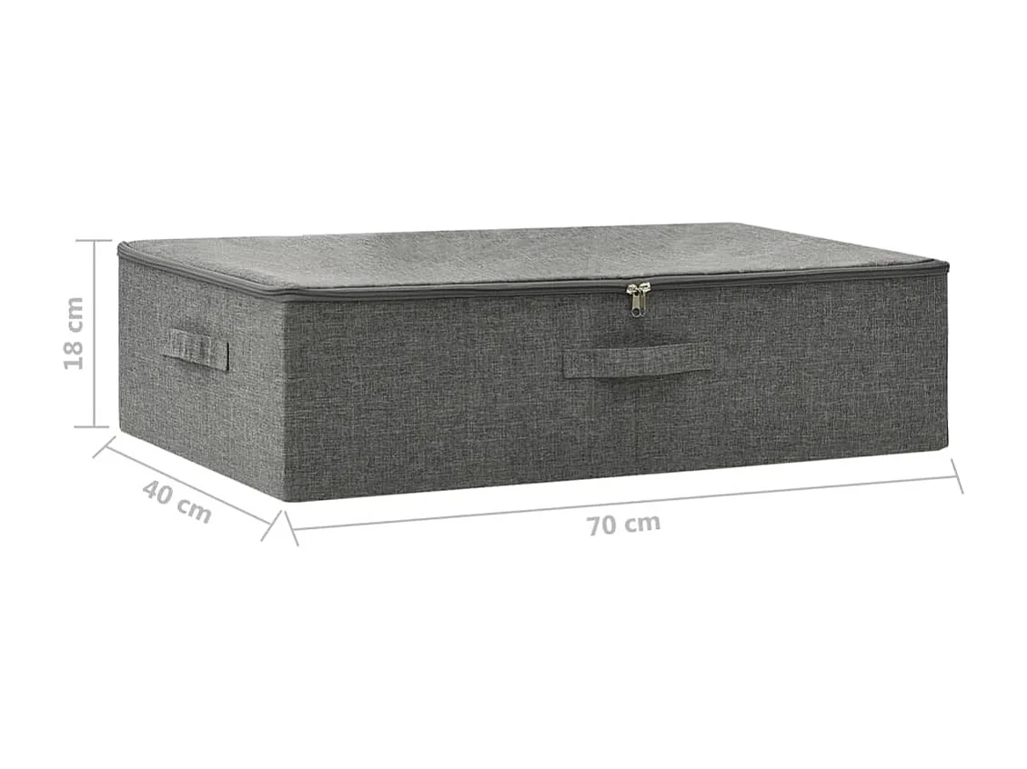 Boîte de rangement Tissu 70x40x18 cm Anthracite