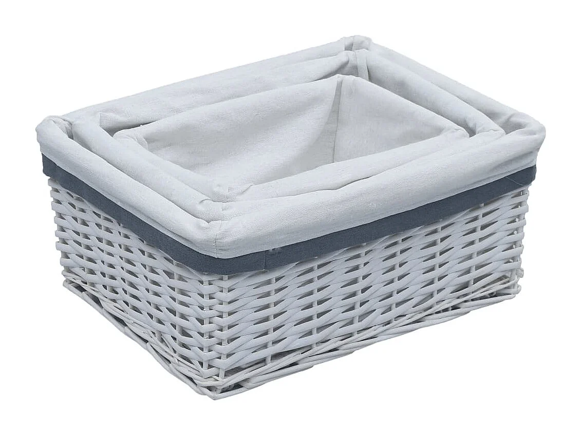 3-delige nestmandset van witte wilg