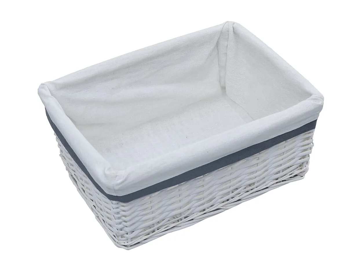 Juego de cestas nido de 3 piezas en sauce blanco