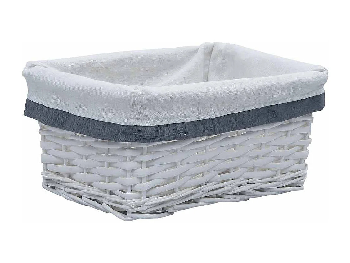 Juego de cestas nido de 3 piezas en sauce blanco