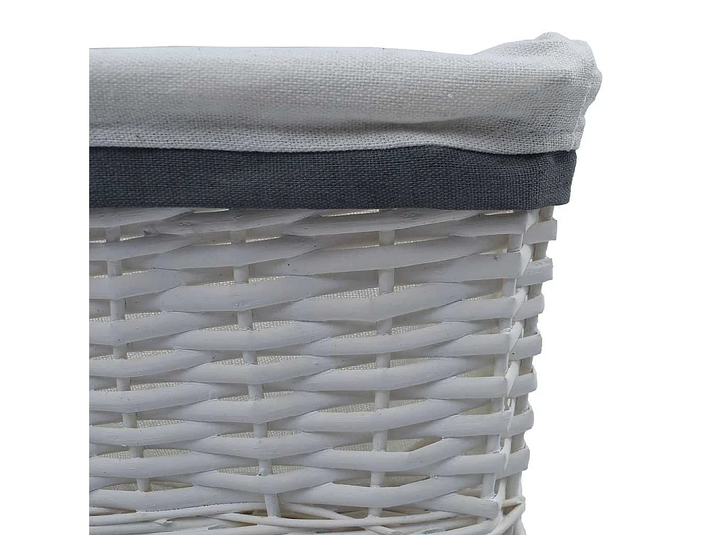 Juego de cestas nido de 3 piezas en sauce blanco