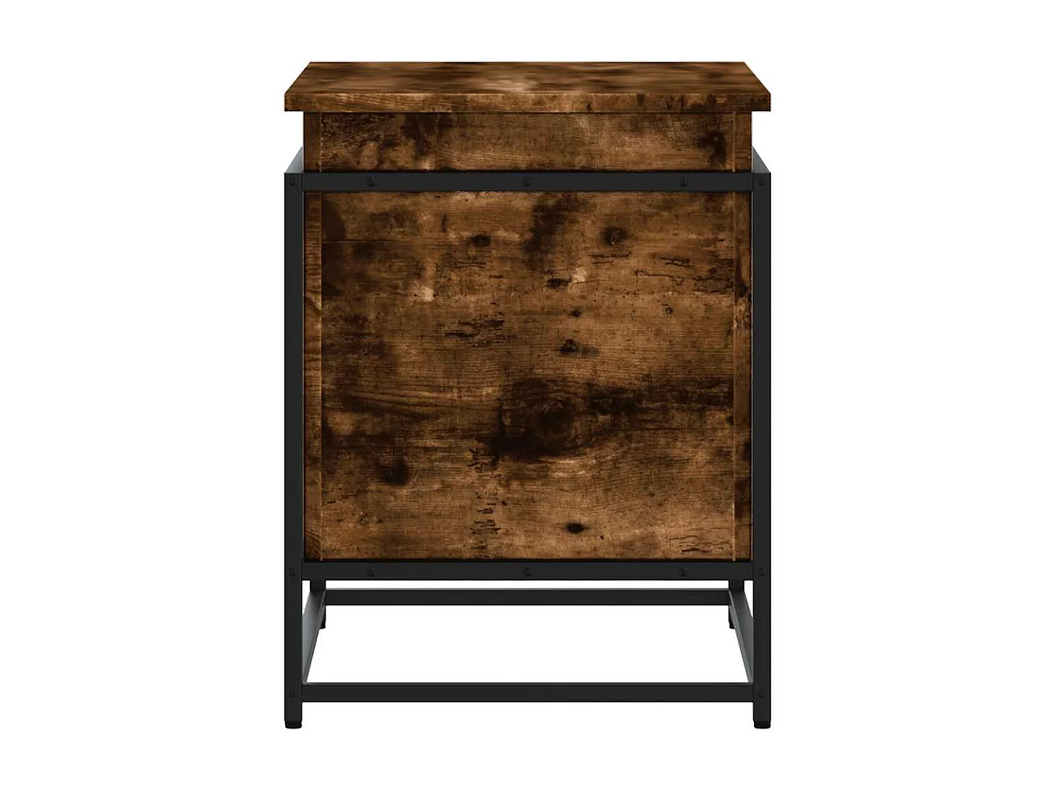 Boîte de rangement avec couvercle chêne fumé bois d'ingénierie