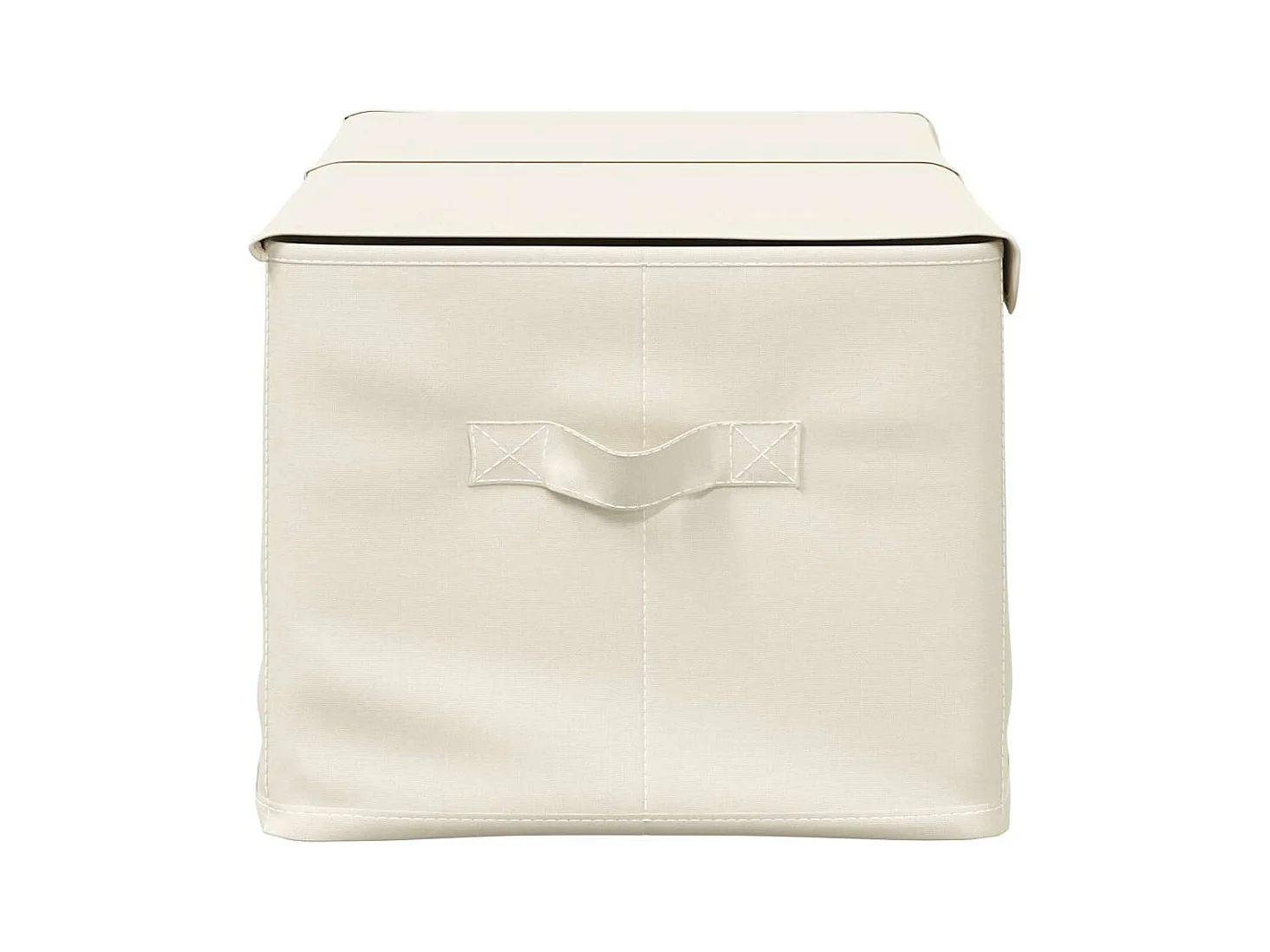 Scatola portaoggetti in tessuto 50x30x25 cm Crema