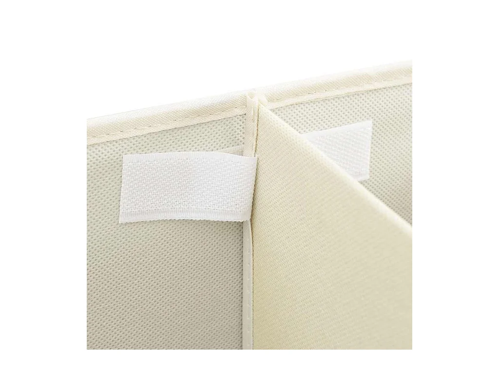 Scatola portaoggetti in tessuto 50x30x25 cm Crema