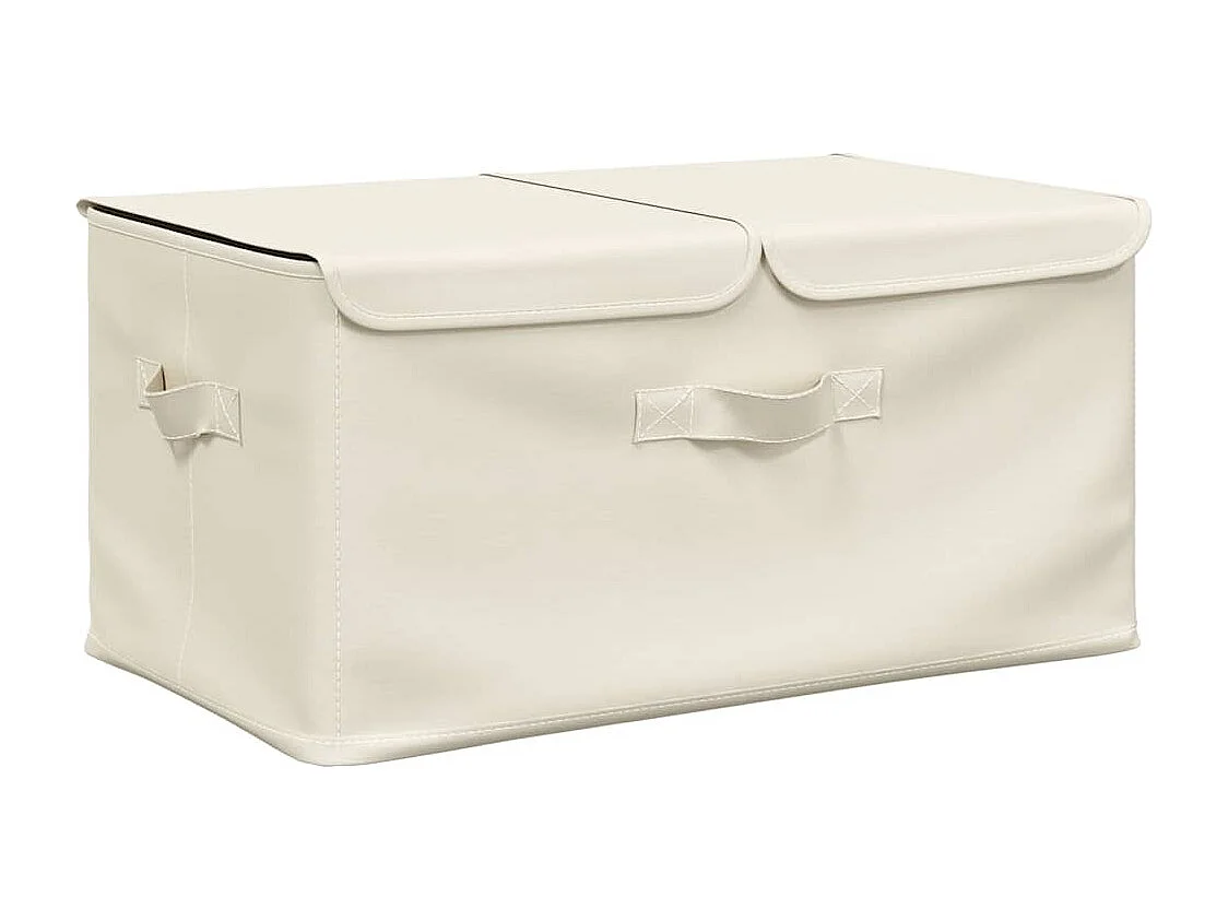 Boîte de rangement Tissu 50x30x25 cm Crème