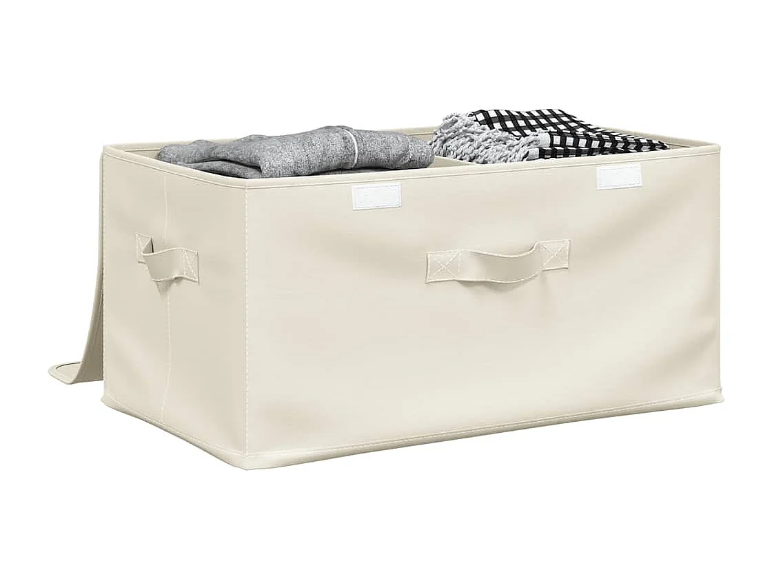 Boîte de rangement Tissu 50x30x25 cm Crème