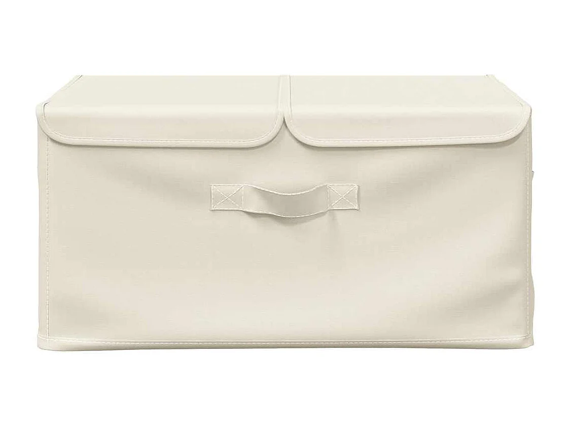 Boîte de rangement Tissu 50x30x25 cm Crème