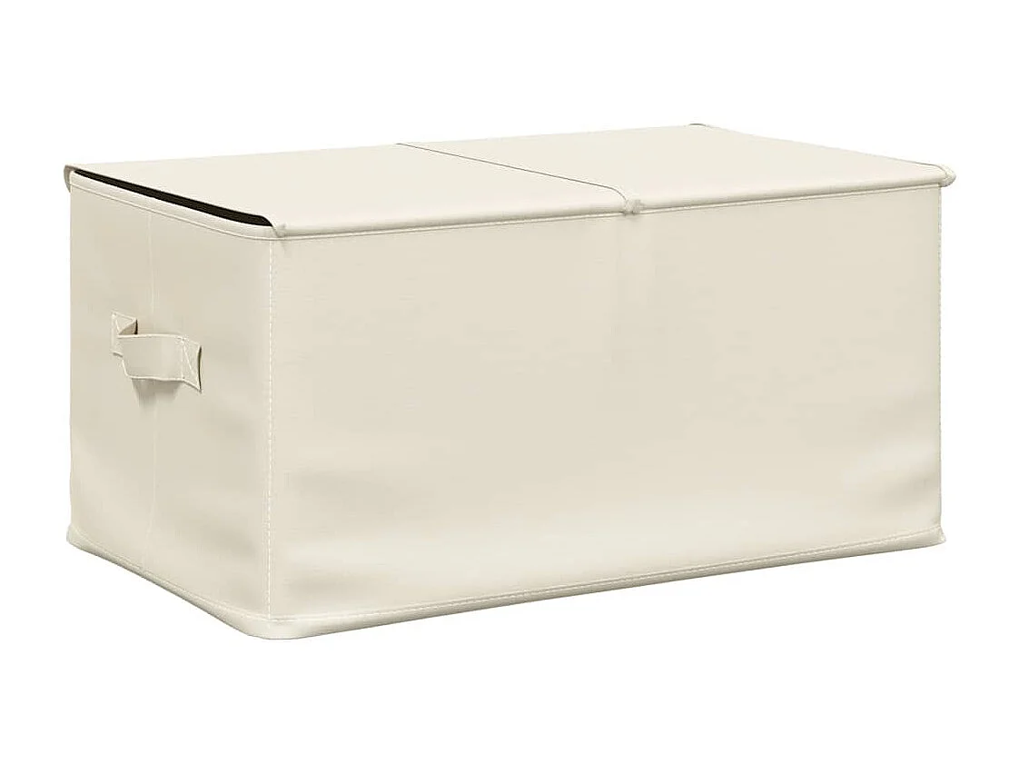 Boîte de rangement Tissu 50x30x25 cm Crème