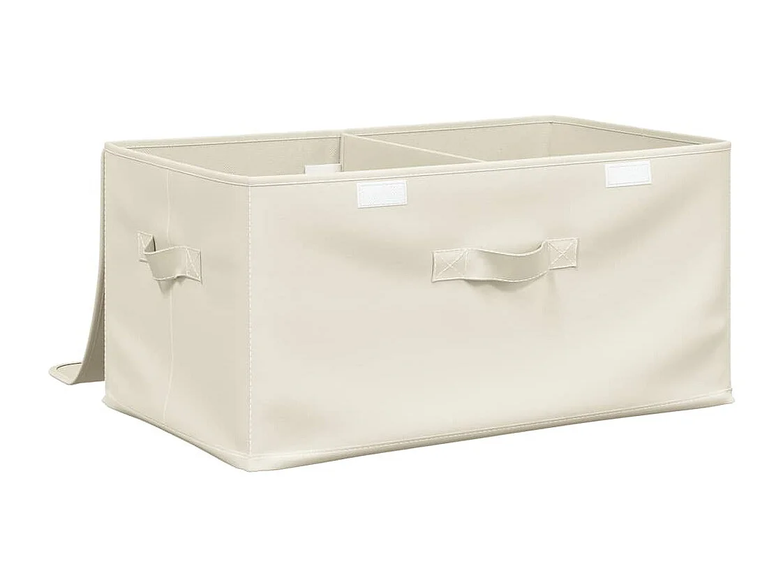 Boîte de rangement Tissu 50x30x25 cm Crème
