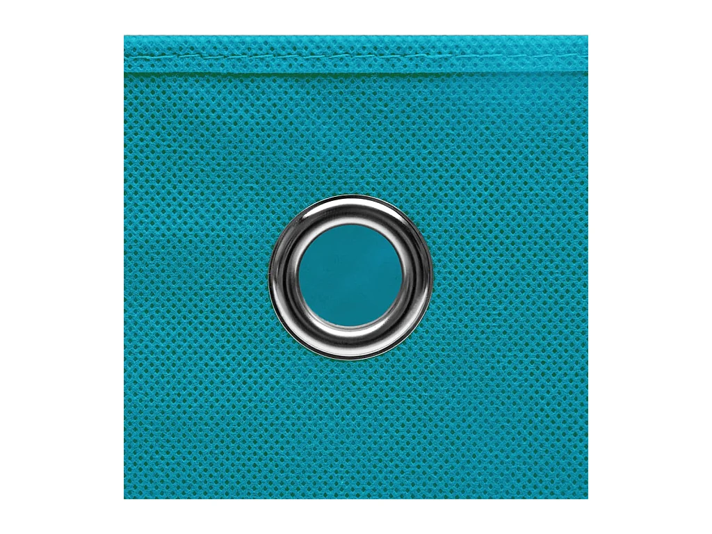 Cajas de almacenaje 4 uds Azul celeste 32x32x32 cm Tela