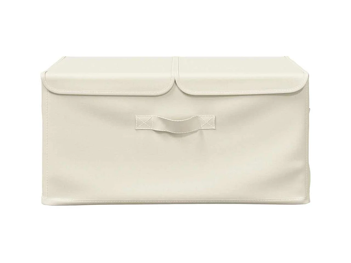 Opbergdozen 2 stuks Stof 50x30x25 cm Crème