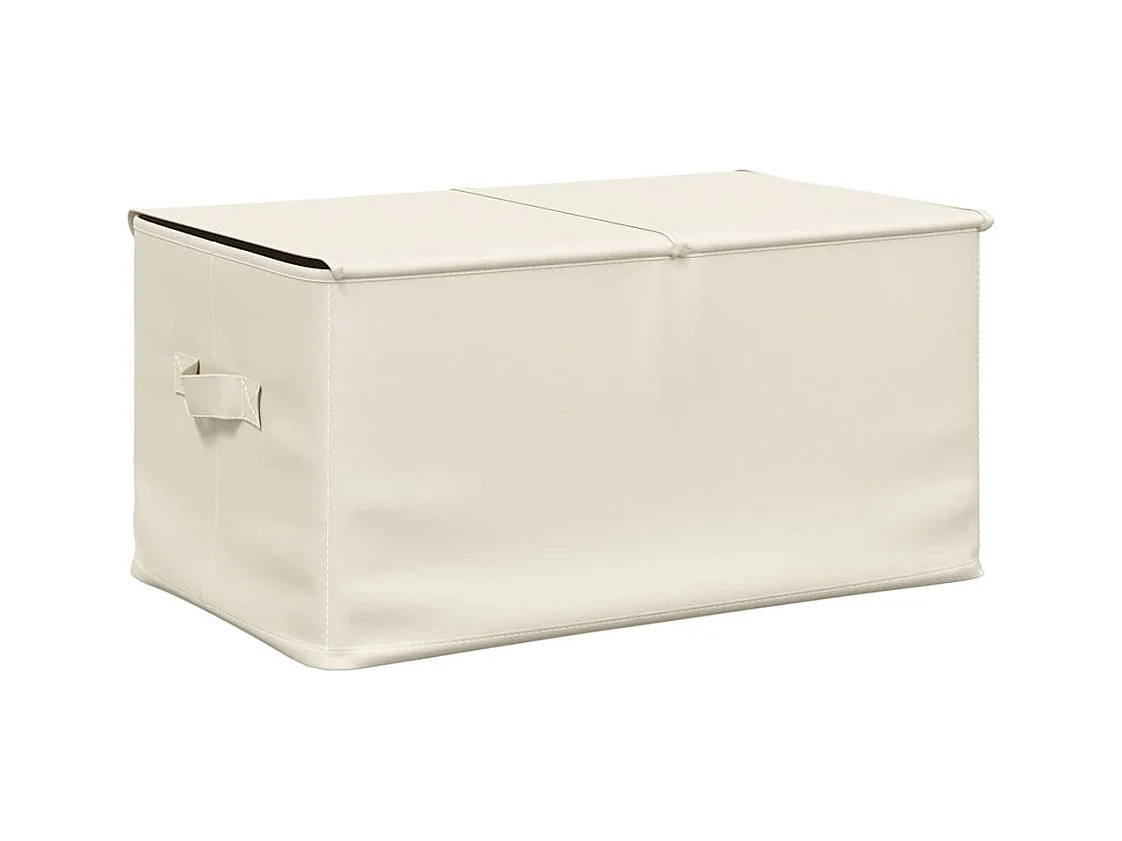 Opbergdozen 2 stuks Stof 50x30x25 cm Crème