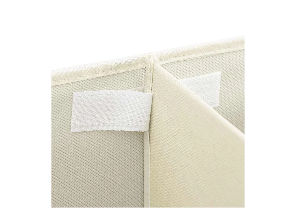 Opbergdozen 2 stuks Stof 50x30x25 cm Crème