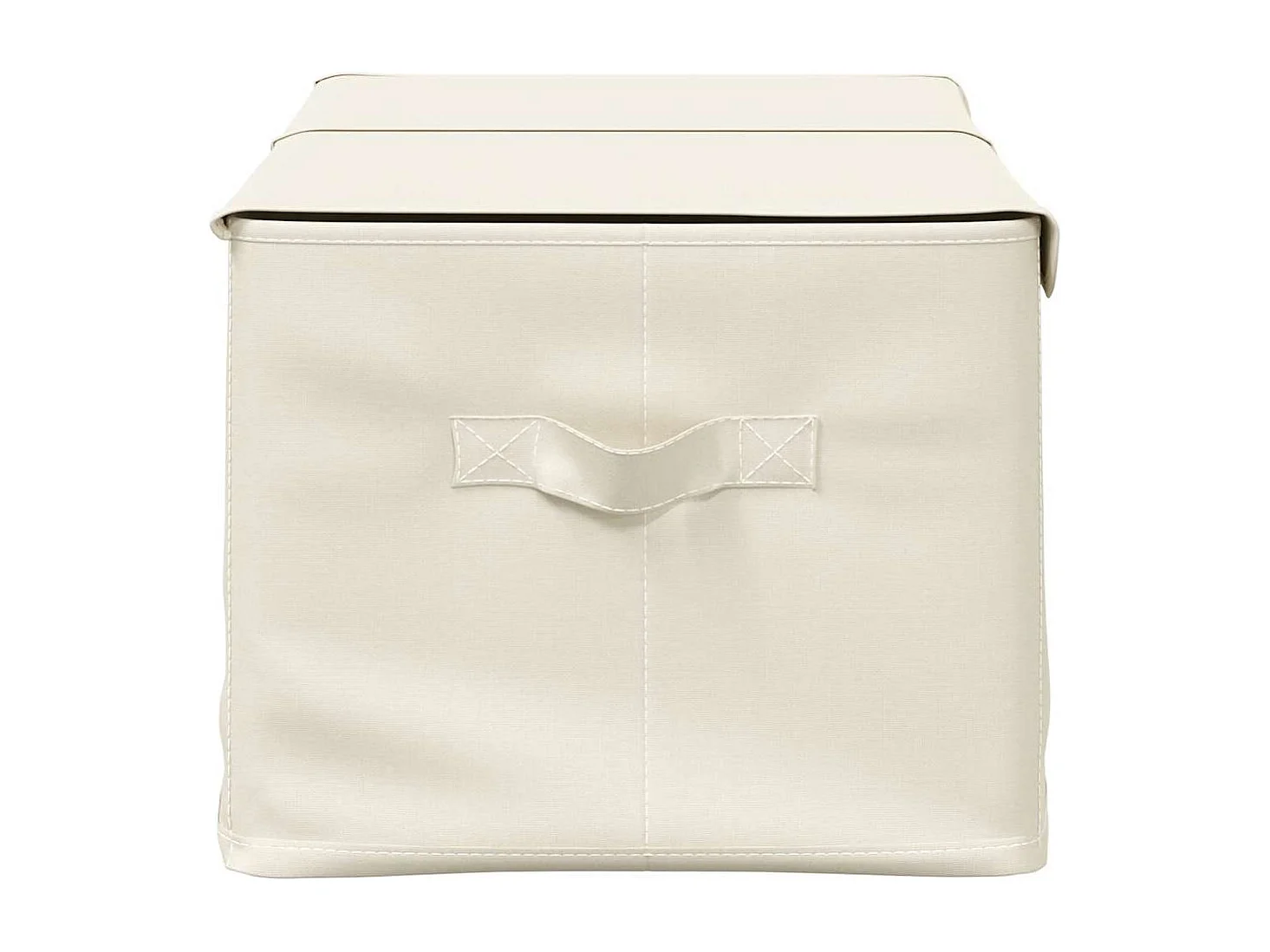 Boîtes de rangement 2 pcs Tissu 50x30x25 cm Crème