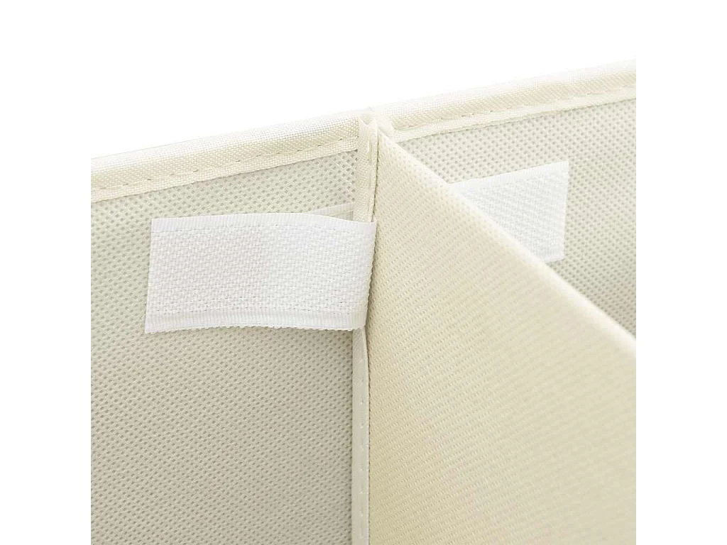 Boîtes de rangement 2 pcs Tissu 50x30x25 cm Crème