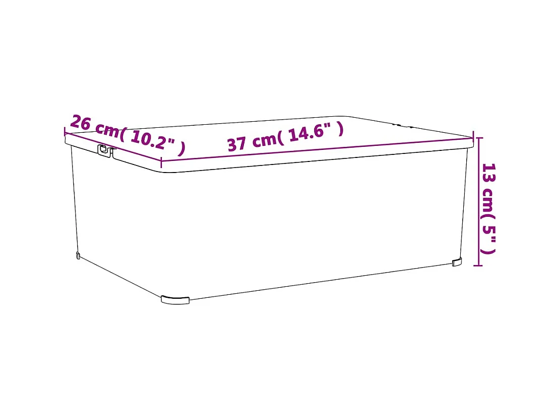 Scatole di plastica per la conservazione 6 pezzi 10 L impilabili