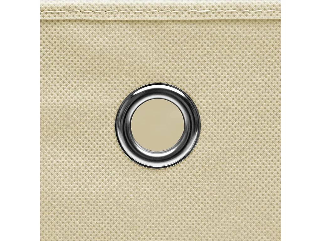 Boîtes de rangement avec couvercles 4 pcs 28x28x28 cm Crème