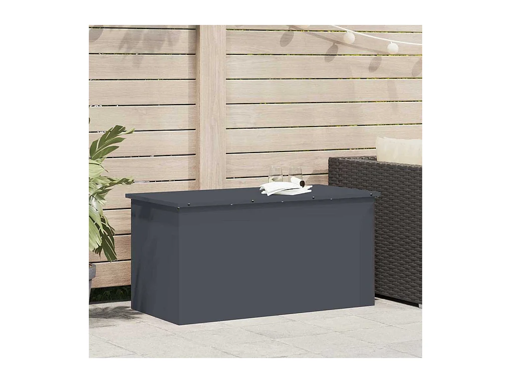 Boîte de Rangement Extérieure Anthracite 100 x 50.5 x 50 cm