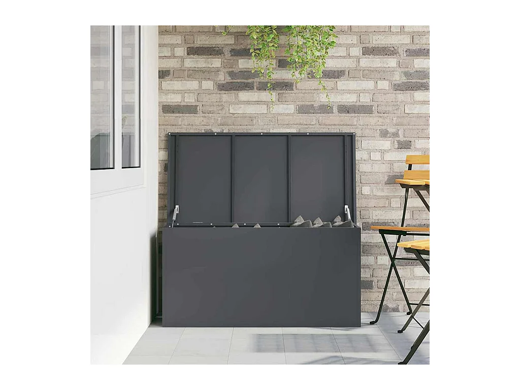 Boîte de Rangement Extérieure Anthracite 100 x 50.5 x 50 cm