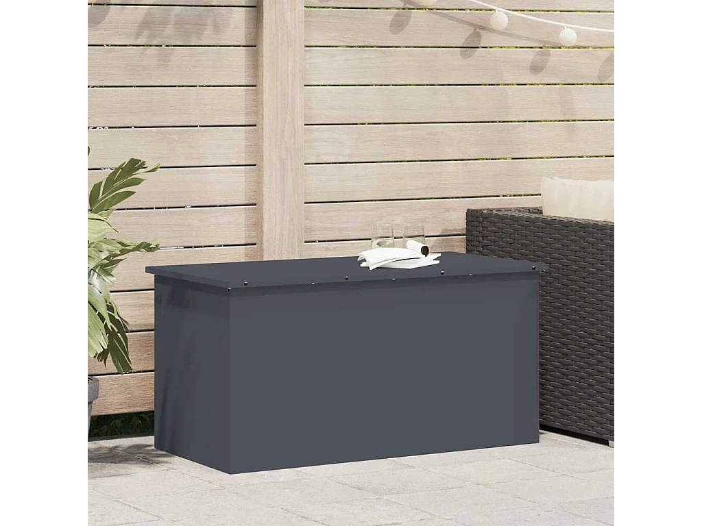 Boîte de Rangement Extérieure Anthracite 100 x 50.5 x 50 cm