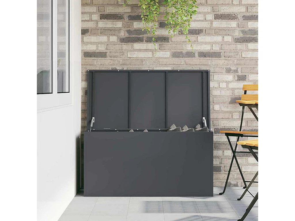 Boîte de Rangement Extérieure Anthracite 100 x 50.5 x 50 cm