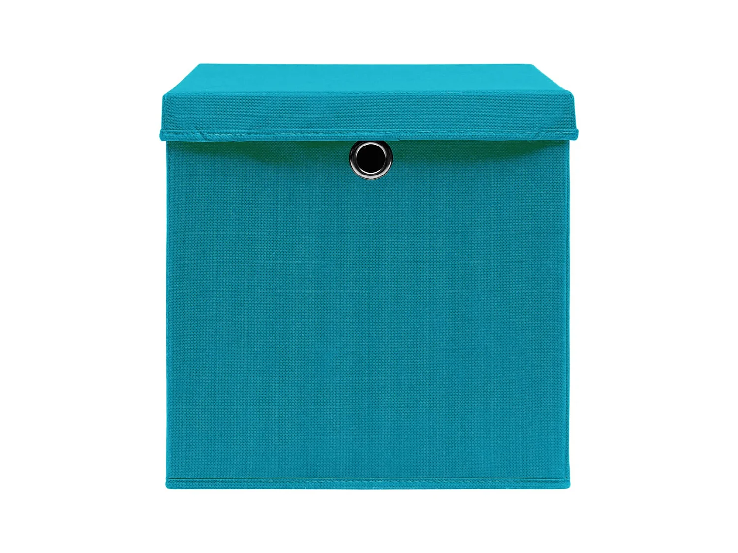 Cajas de almacenamiento con tapa, 10 unidades, 28 x 28 x 28 cm, color azul celeste