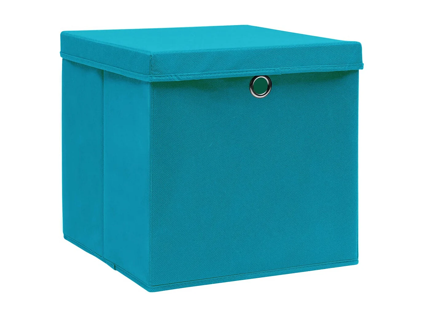 Boîtes de rangement avec couvercles 10pcs 28x28x28cm Bleu azuré