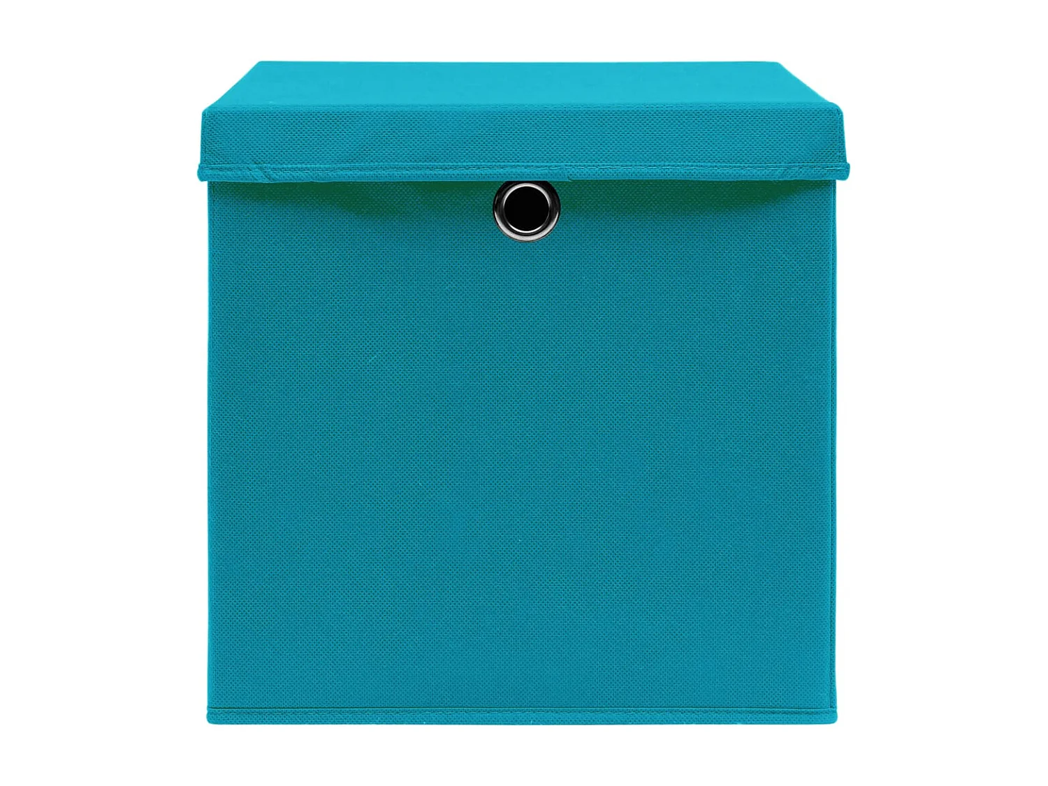 Boîtes de rangement avec couvercles 10pcs 28x28x28cm Bleu azuré
