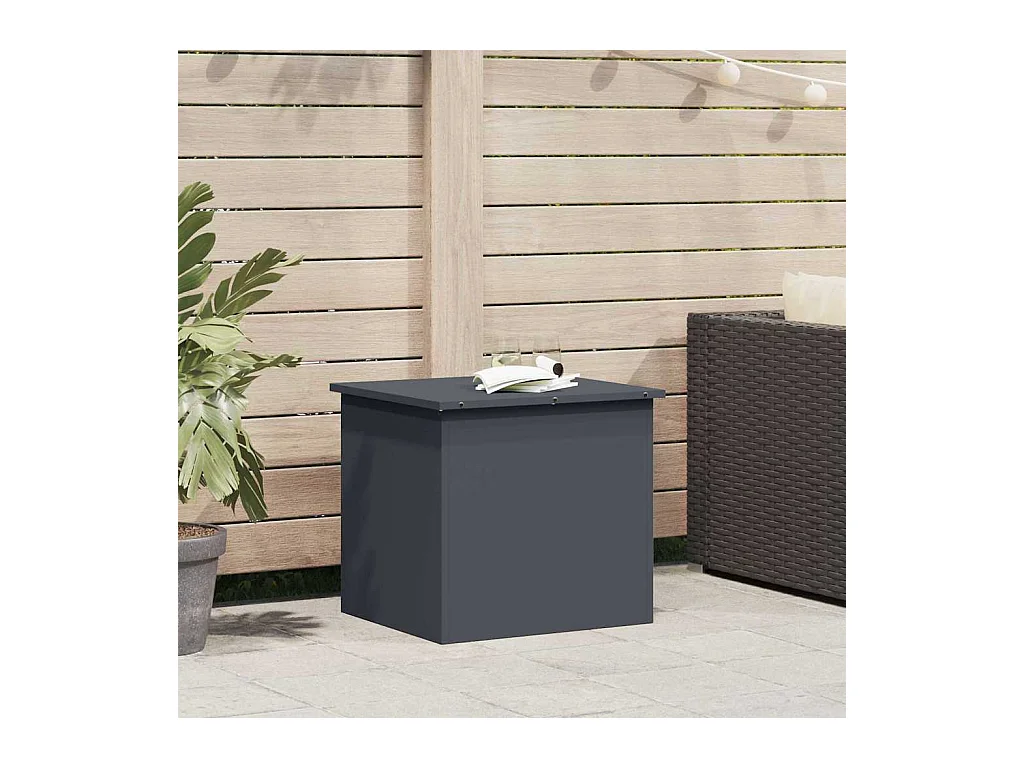 Boîte de Rangement Extérieure Anthracite 55 x 50.5 x 50 cm