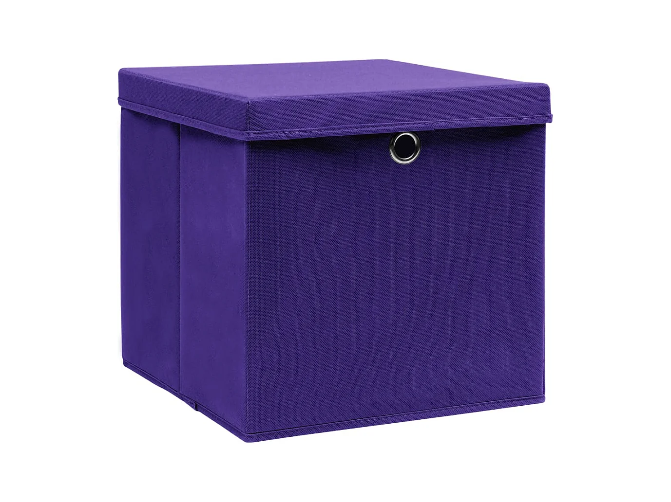 Boîtes de rangement et couvercles 10pcs Violet 32x32x32cm Tissu