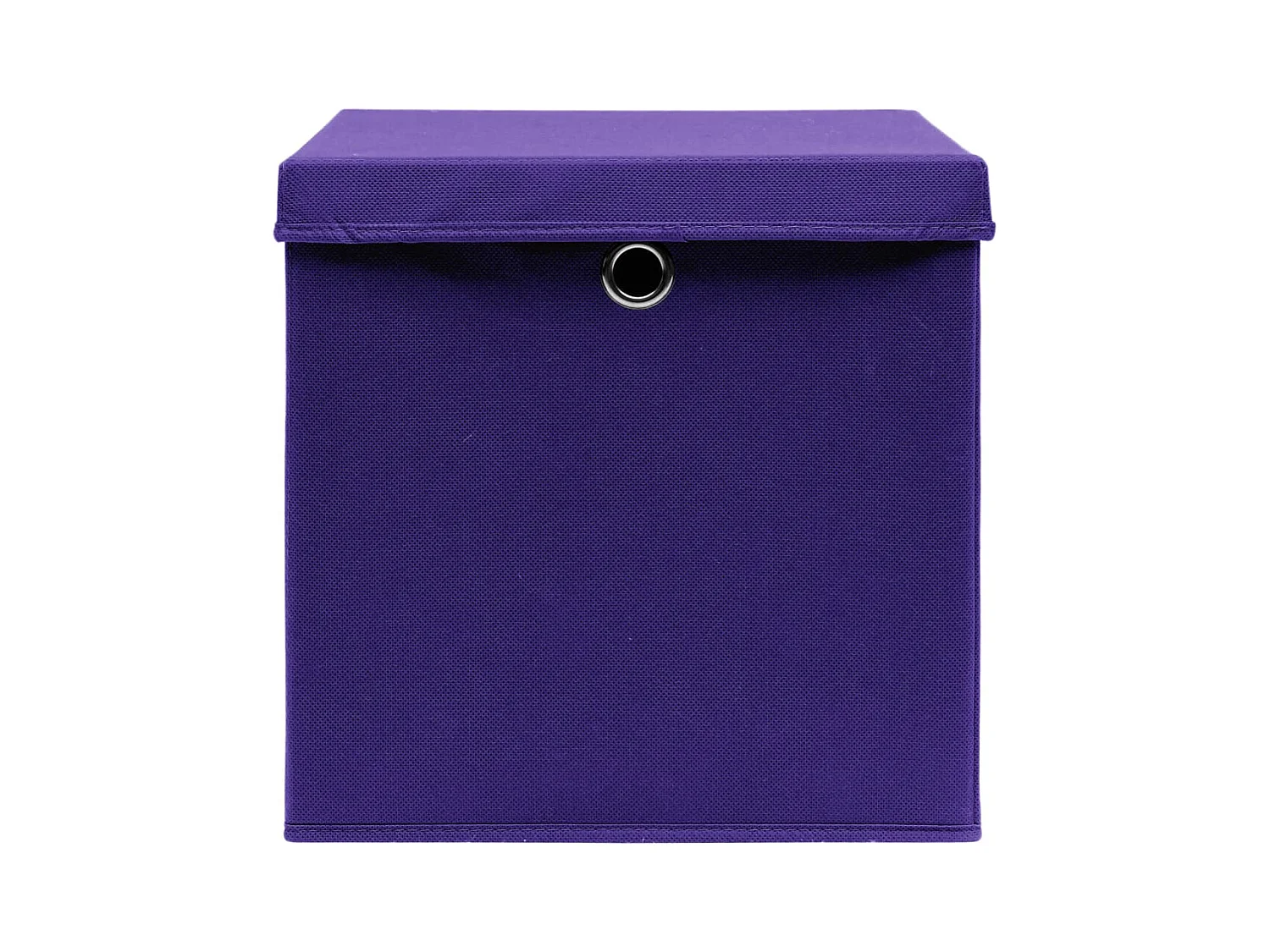 Boîtes de rangement et couvercles 10pcs Violet 32x32x32cm Tissu