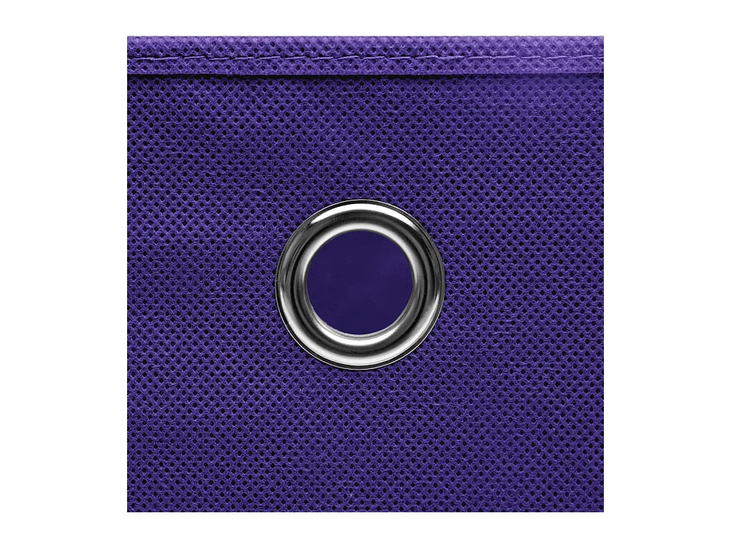 Boîtes de rangement et couvercles 10pcs Violet 32x32x32cm Tissu
