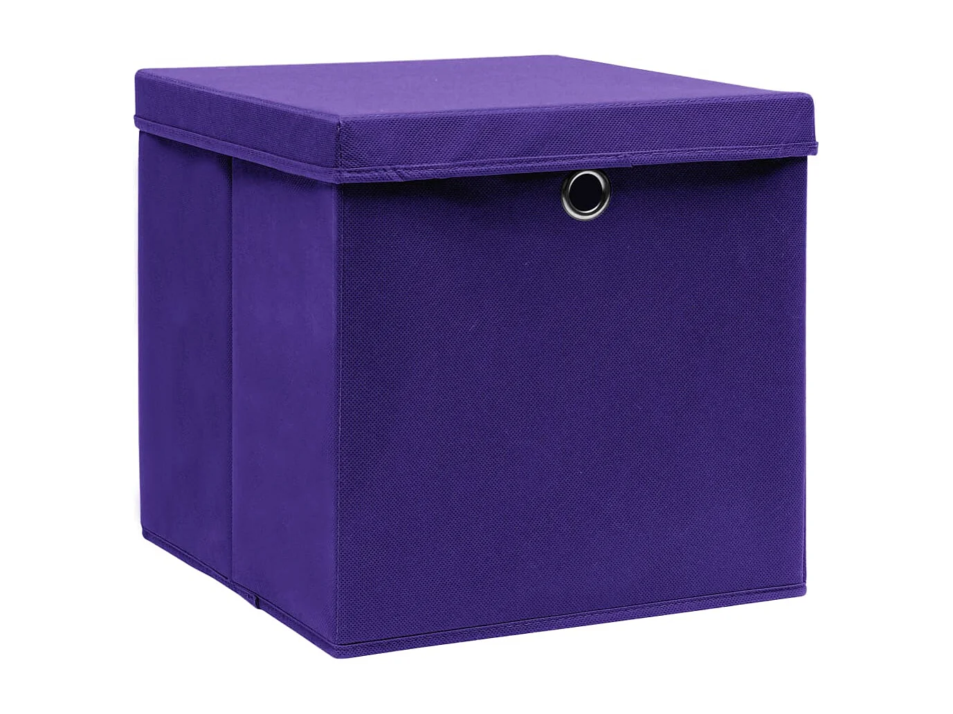 Boîtes de rangement et couvercles 10pcs Violet 32x32x32cm Tissu