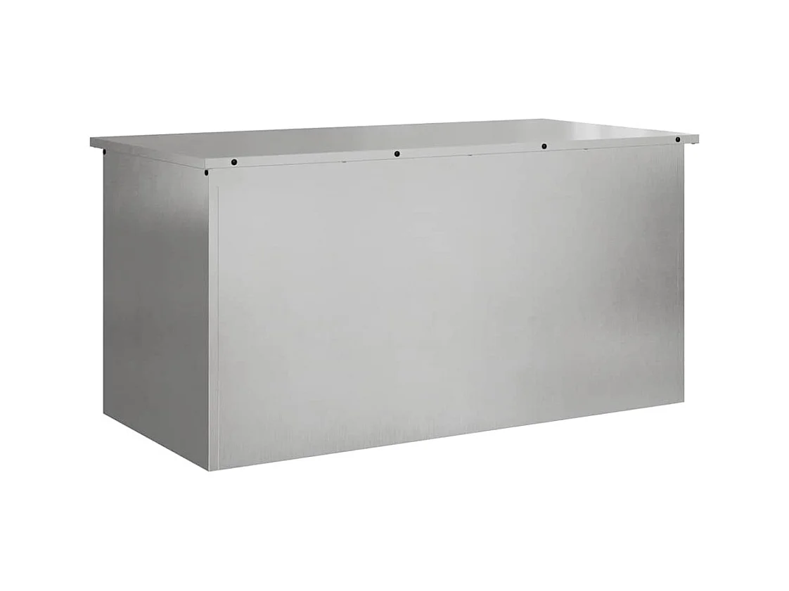 Boîte de Rangement Extérieure Argent 100 x 50.5 x 50 cm
