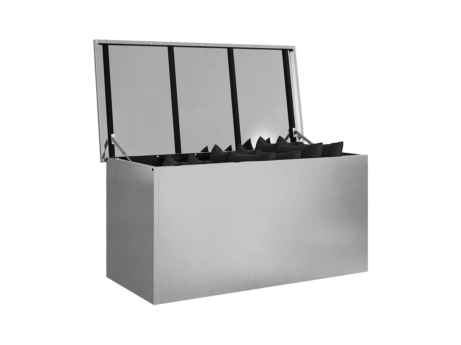 Boîte de Rangement Extérieure Argent 100 x 50.5 x 50 cm