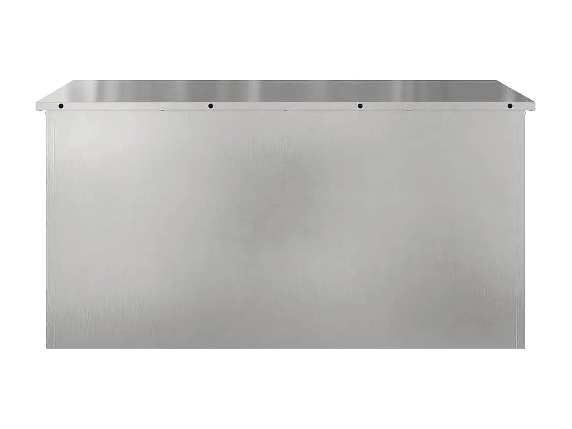 Boîte de Rangement Extérieure Argent 100 x 50.5 x 50 cm