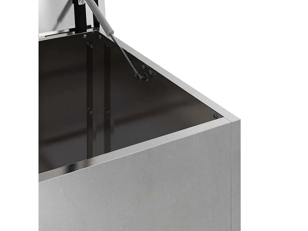 Boîte de Rangement Extérieure Argent 100 x 50.5 x 50 cm