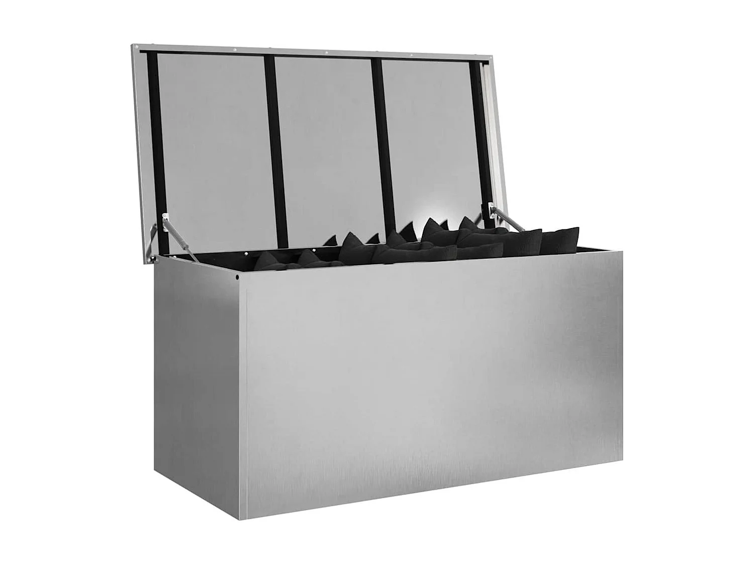 Boîte de Rangement Extérieure Argent 100 x 50.5 x 50 cm