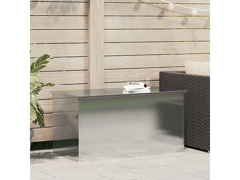 Boîte de Rangement Extérieure Argent 100 x 50.5 x 50 cm