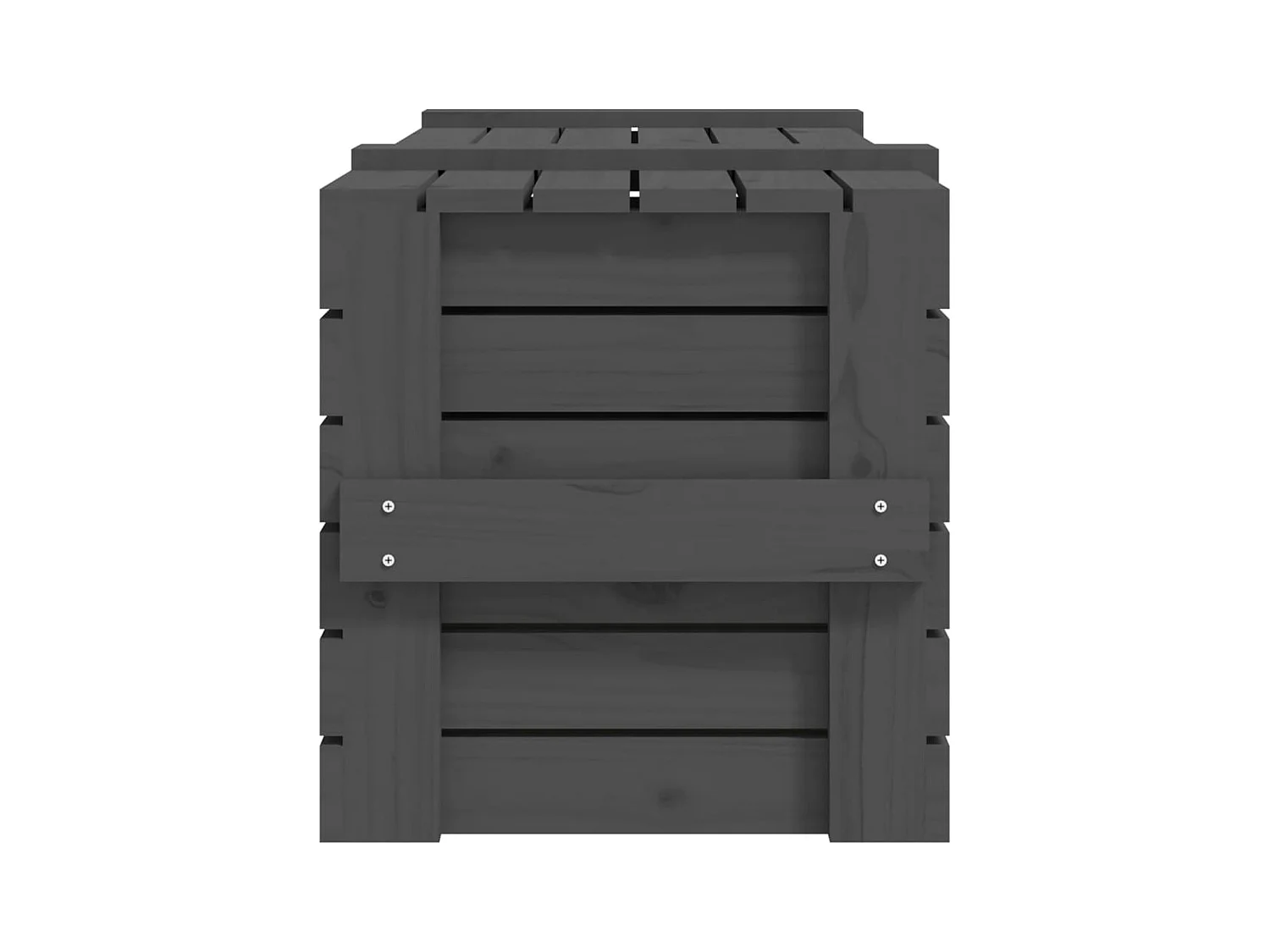 Boîte de rangement Gris 91x40,5x42 cm Bois massif de pin