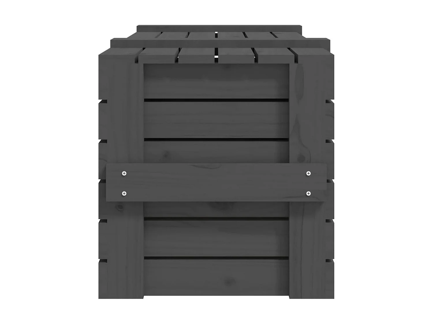 Boîte de rangement Gris 91x40,5x42 cm Bois massif de pin