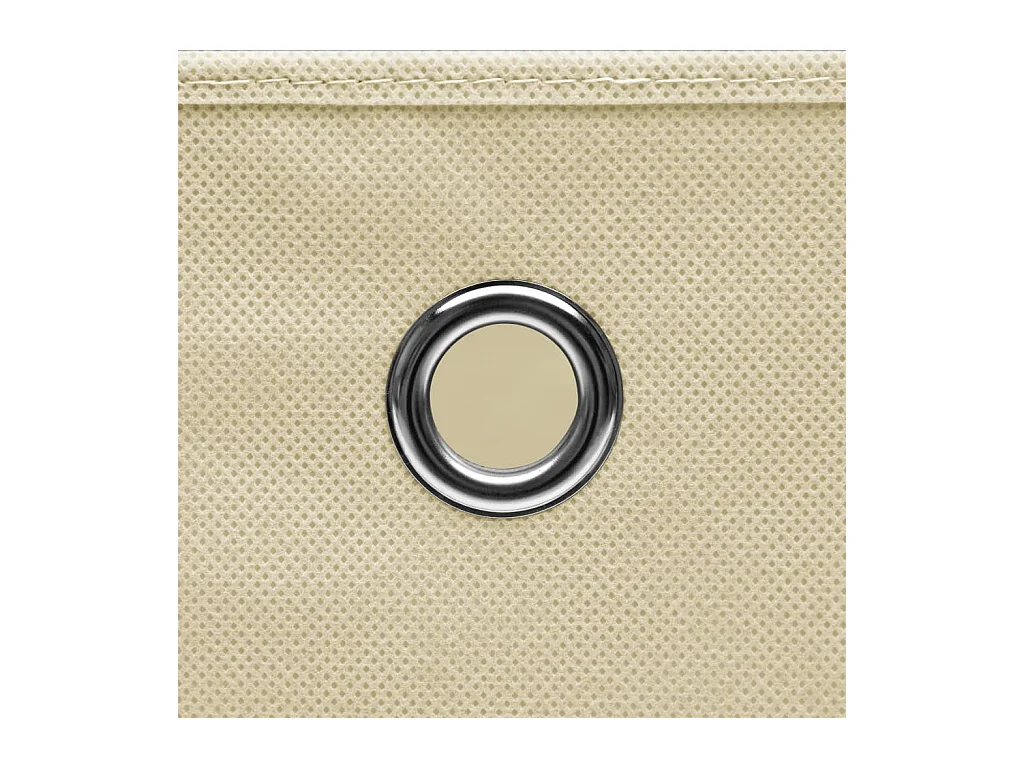 Boîtes de rangement avec couvercles 10 pcs 28x28x28 cm Crème