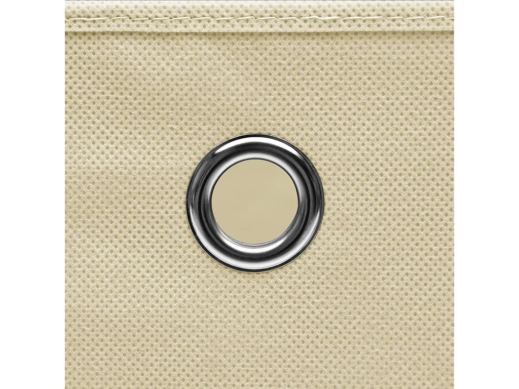 Boîtes de rangement avec couvercles 10 pcs 28x28x28 cm Crème