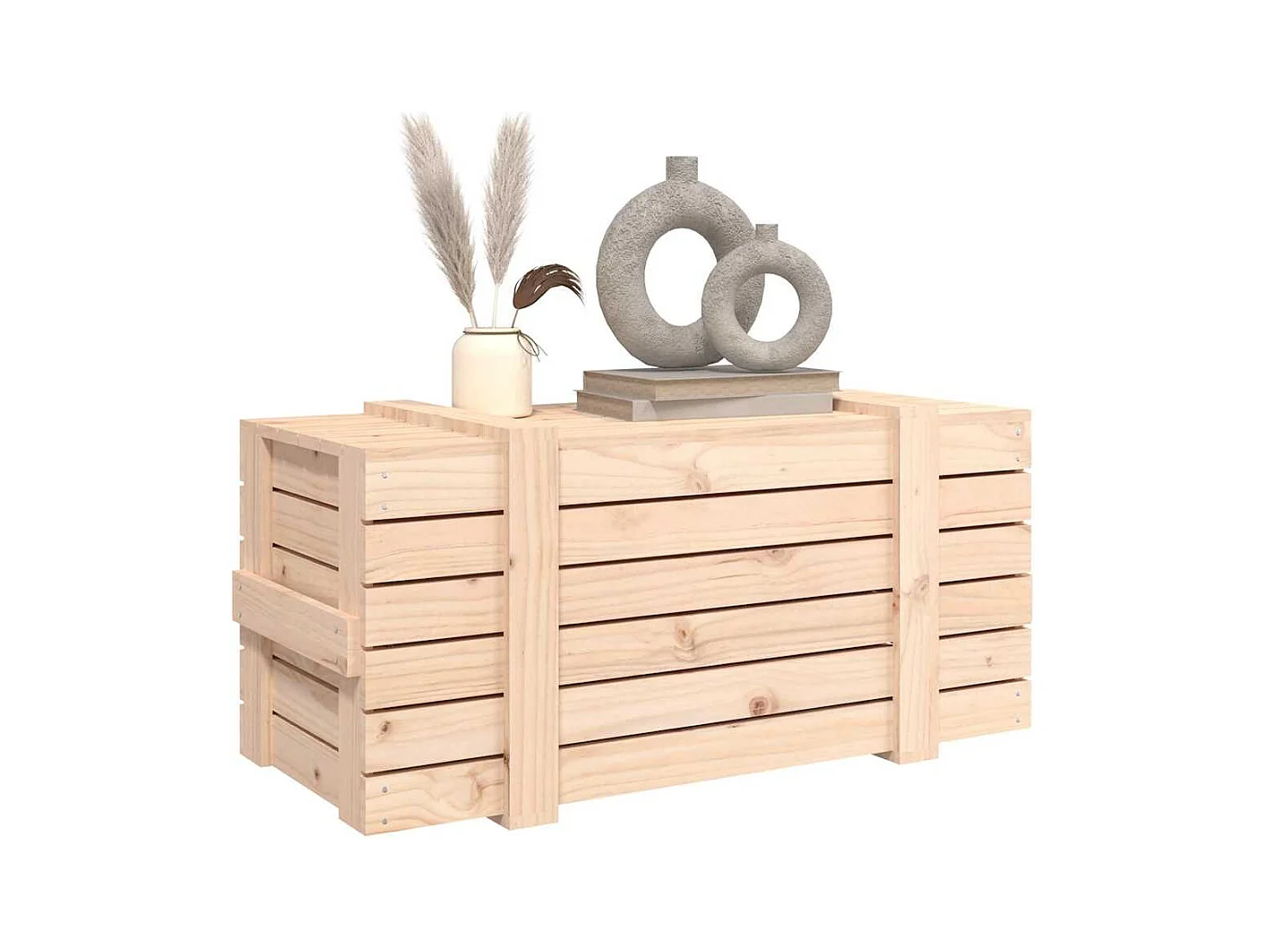 Boîte de rangement 91x40,5x42 cm Bois massif de pin