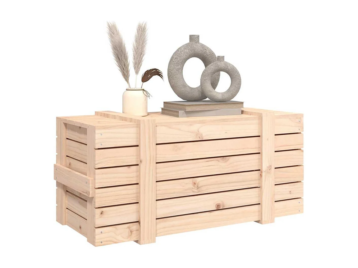 Boîte de rangement 91x40,5x42 cm Bois massif de pin