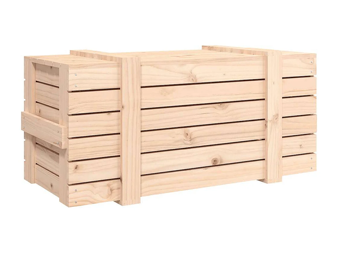 Boîte de rangement 91x40,5x42 cm Bois massif de pin