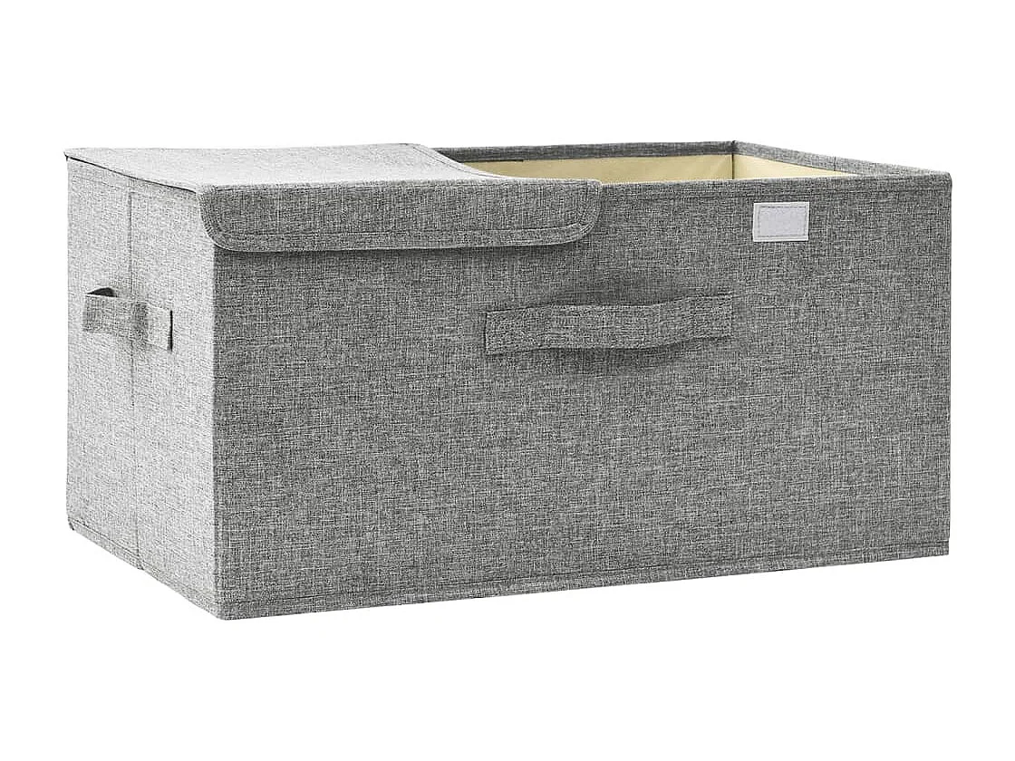 Boîte de rangement Tissu 50x30x25 cm Gris