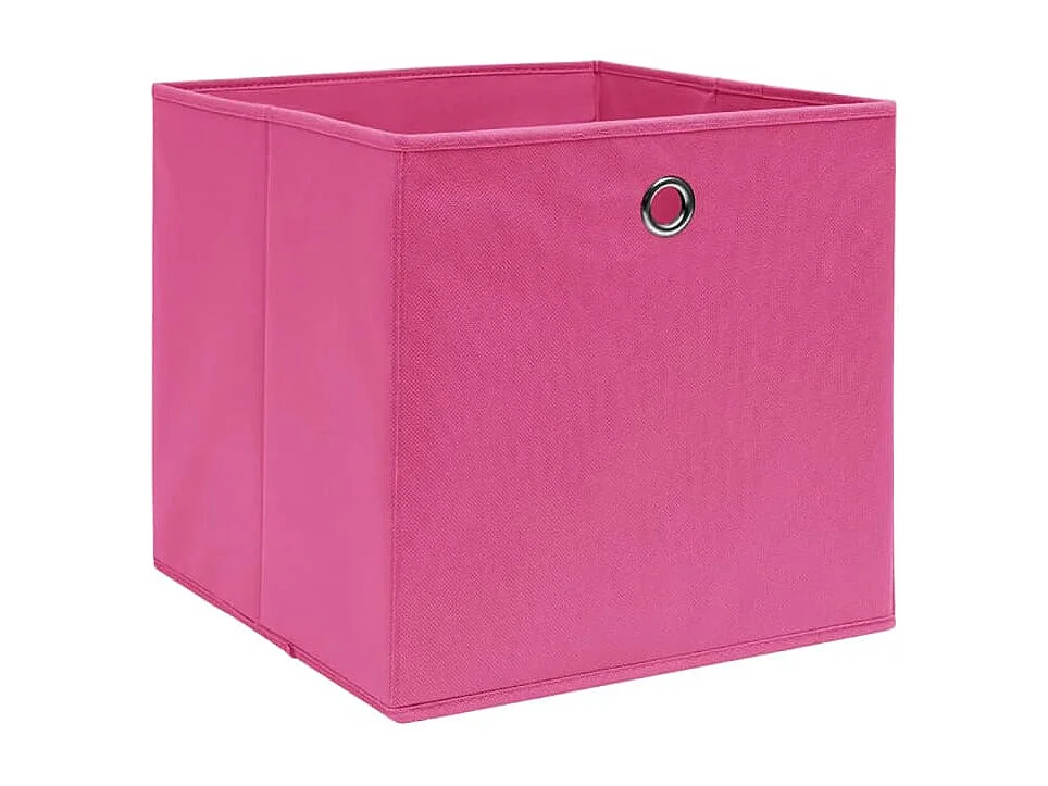 Boîtes de rangement 4 pcs Tissu intissé 28x28x28 cm Rose