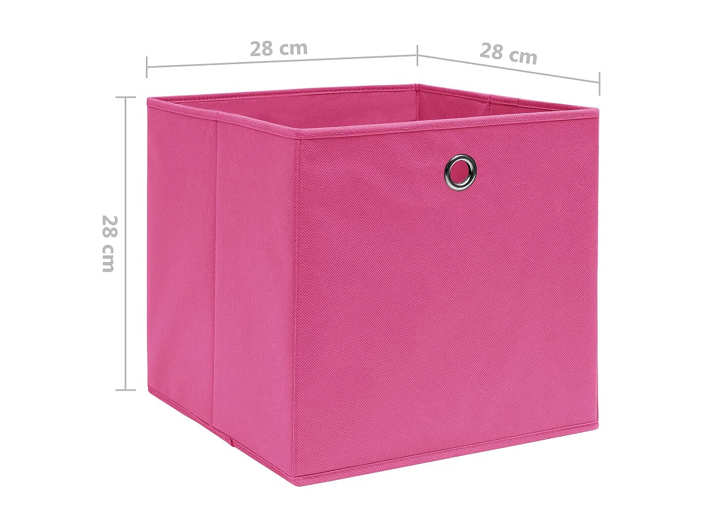 Boîtes de rangement 4 pcs Tissu intissé 28x28x28 cm Rose
