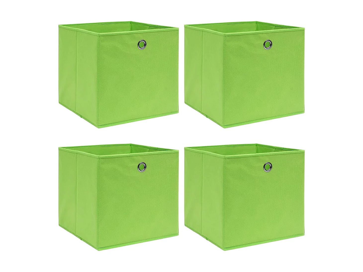 Boîtes de rangement 4 pcs Vert 32x32x32 cm Tissu